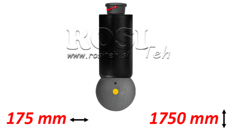 TELESKOPZYLINDER - MEILLER KIPPER - 5 STUFEN 175 mm 15 ton - HUB 1750 mm
