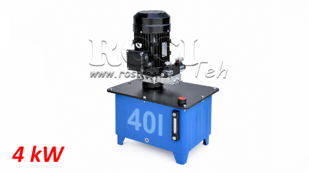 MINI HYDRAULIKAGGREGAT 380V AC (4 kW) - 8 cc - 12 lit/min - TANK 40 lit