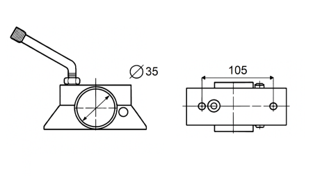STØTTEBEN KLEMME 75KG BILTRAILER