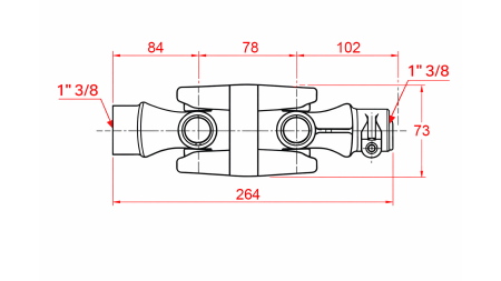 DOPPELGELENK KARDANWELLE KAT.2 (264 mm)