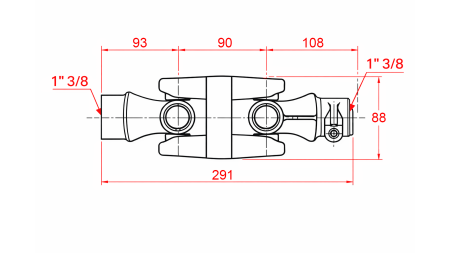 PODWÓJNY PRZEGUB KARDANA KAT.4 (291 mm)