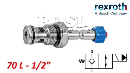 HYD. OTEVŘENÝ ELEKTROMAGNETICKÝ KONTROLER PRO 2-CESTNÍ VENTIL REXROTH 1/2 70-LIT