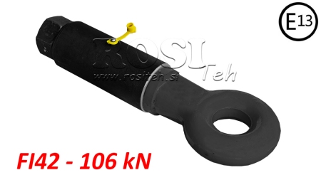 VLEČNA KLJUKA VRTLJIVA FI42 106kN (E13 CERTIFIKAT)