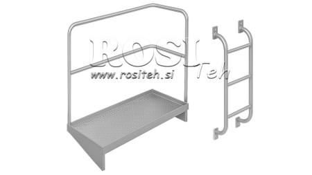 PLATFORM MED RELING + TRAPPE