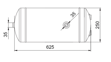DRUCKLUFTBREMSEN-BEHÄLTER 30 L 625X250 ECO