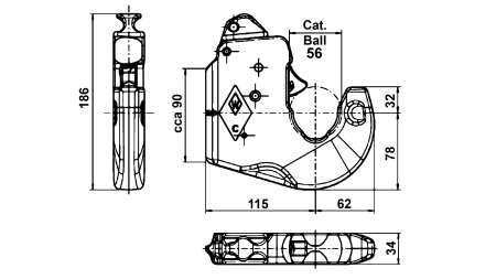 GANCHO DE ENGATE RÁPIDO AUTOMÁTICO KAT.2 WALTERSCHEID