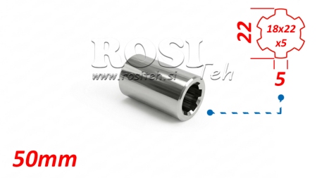 KARDANSKI NASTAVEK PUŠA 18x22x5 (6 zob) (50 mm)