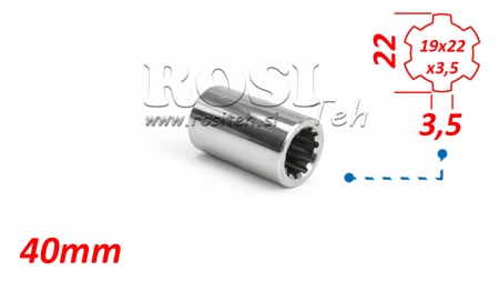 KARDANSKI NASTAVEK PUŠA 19x22x3,5 (10 zob) (40 mm)