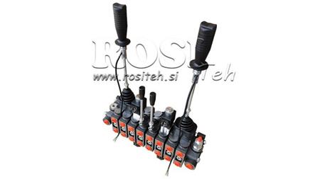 HYDRAULISK VENTIL HIAB 8xPC70   2x JOYSTICK - ELEKTRISK KONTROL 12V