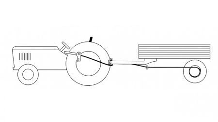 ZIEHEBEL FÜR ANHÄNGER HANDBREMSE Komplet mit Stahlseil 2,3m