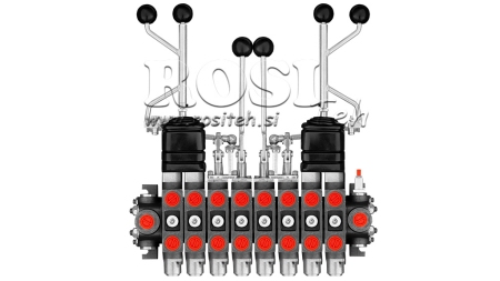 HYDRAULIKVENTIL HIAB 8xPC70 + 2X EURO JOYSTICK 3 POSITIONEN