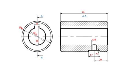 REDUCER FOR HYDROMOTOR MP-MR 25x70x10