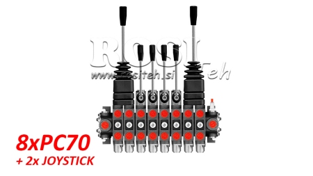 HYDRAULIKVENTIL 8xPC70 + 2X JOYSTICK