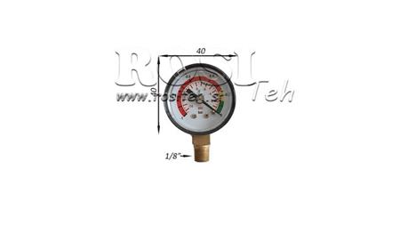 VACUUM METER FOR HYDRAULISK FILTER -1 - 0 BAR - 1/8