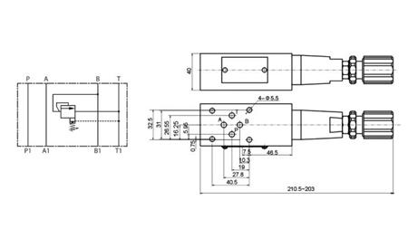 SIKKERHEDSVENTIL CETOP 3 (B) 15-315 BAR