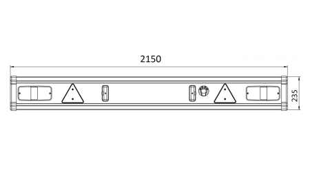TRAILER BUMPER TÜV MODEL MED LYS 2150MM