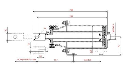 LUFTBREMS CYLINDER - MEMBRAN 125 mm