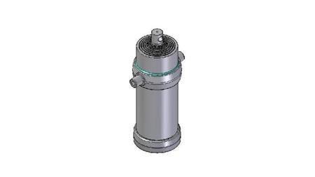 8027F - TELESCOPISK CYLINDER STANDARD/HUL 8 TRIN SLAG 3890 DIAMETER 215