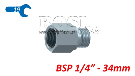 HYDRAULIKADAPTER MÄNNLICH-WEIBLICH 1/4 - VERLÄNGERT