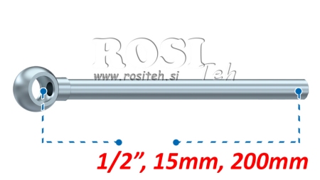 METALL-BANJO-ROHR 15MM 1/2 200MM