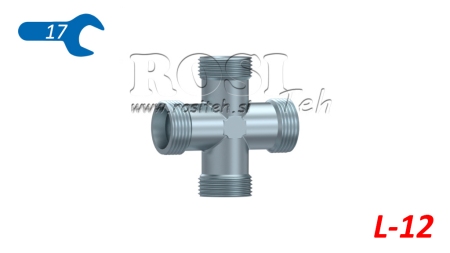 HIDRAVLIČNI KRIŽNI PRIKLJUČEK L-12 MOŠKI M18x1,5