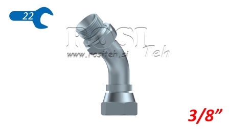 HYDRAULISK BEND 45° BSP HAN-HUN 3/8