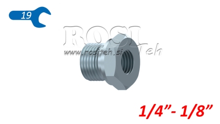 HYDRAULICKÝ ADAPTÉR MUŽ-FENALE 1/4-1/8