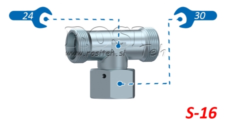 HIDRAVLIČNI T KOM S-16 Z VRTLJIVO MATICO CENTRALNO M24x1,5