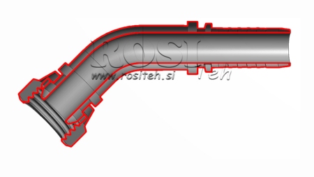 HYDRAULISK FORBINDELSE BSP HUN ELBOW 45° DN6-M12X1.5