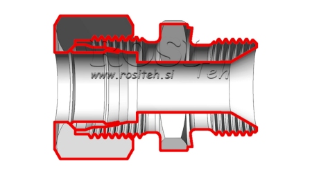 HYDRAULIKVERSCHRAUBUNG mit Mutter AL8-BSP1/8