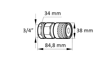 SCHNELL KUPPLUNG BAGGER WEIBLICH 3/4 38mm