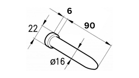 Φ16 BOLZEN FÜR ROMA-SCHARNIER