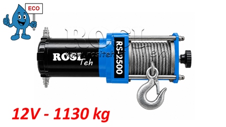 12 V ELEKTRISCHE SEILWINDE RS-2500 - 1130 kg - ECO