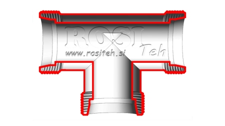 HYDRAULIK T-ANSCHLUSS L-15 MIT MUTTER