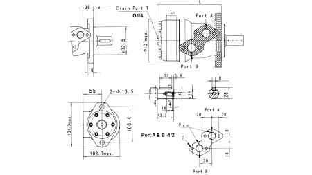 HYDRAULISK MOTOR MR 80 ECO (ALSG2-L-80)