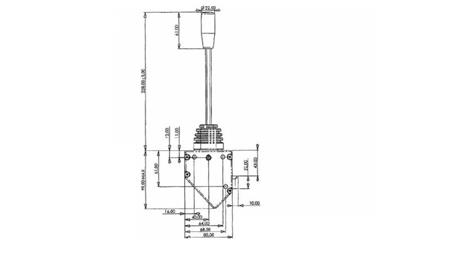 JOYSTICK 1 POSITION POUR TRESSAGE MORSE-dimensions