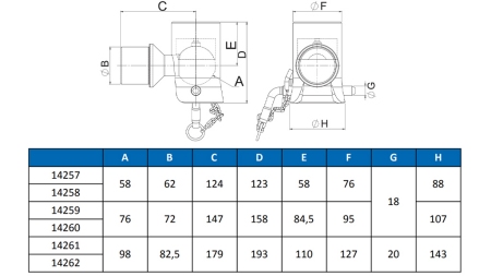 BOLD FOR TIPPER CAISSON Φ76 VENSTRE ECO