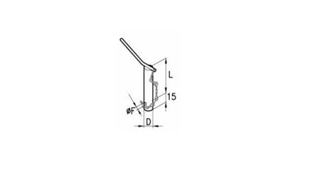 SIKKERHEDSVED 25mm L130 -DIMENSIONER 