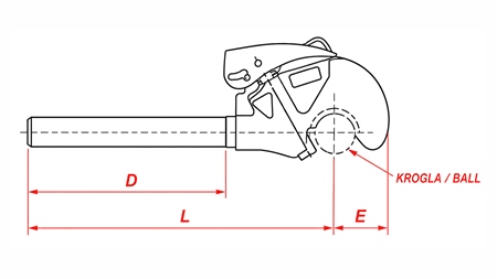 AUTOMATISCHER GEWINDEHAKEN KAT.2/3 FÜR OBERLENKER M36X3