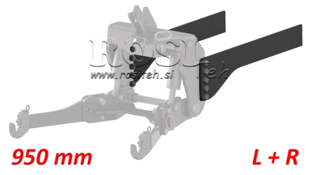 UNIVERZALNO VPETJE (950mm) ČELNE HIDRAVLIKE KAT.2 - KAT.3 ZA TRAKTOR