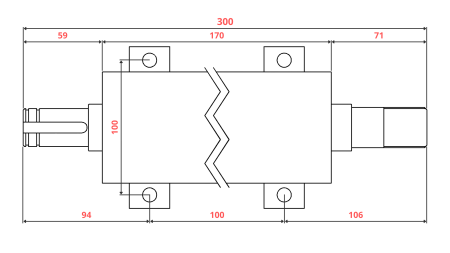 STØBEJERNS CIRKELSAVAKSEL 300MM (VENSTRE GEVIND)