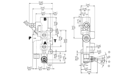 HYDRAULIKVENTIL P81-Rs- AUTOMATISCH FÜR SPALTER - DOPPELGESCHWINDIGKEIT