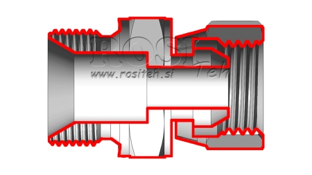 HIDRAVLIČNI REDUCIR VRTLJIVA MATICA BSP3/8 - BSP1/4