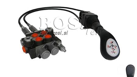 JOYSTICK OHNE TASTE MIT ROLLE 2 m UND HYDRAULIKVENTIL 2xP40 l.