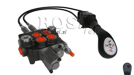 JOYSTICK 1x TASTE MIT ROLLE 2.5 m UND HYDRAULIKVENTIL 2xP80 l. SCHWIMMENDE