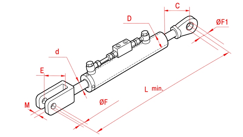 SEITLICHE HUBSTREBENVERSTELLUNG - CASE-IH 90/45min.720 tip (2) fi 28/32