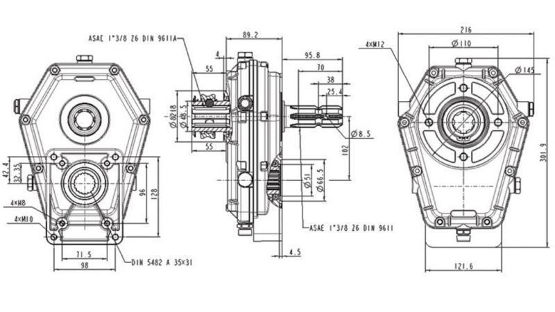 MULTIPLIKATOR GR.3 -1:3 HUN FR INLET - HAN UDGANG