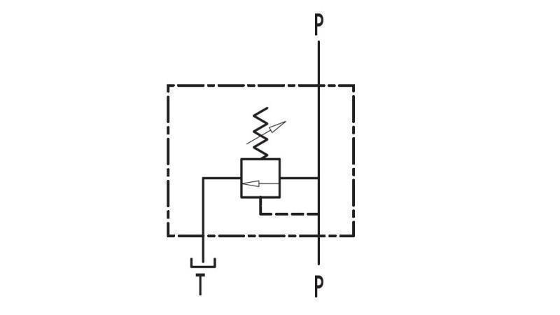 HYDRAULISK TRYKREGULATOR VMP 3/8 100-350 BAR - diagram