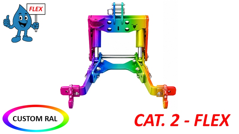 UNIVERSALE FRONTHYDRAULIK CAT. 2 - FLEX FÜR TRAKTOR 1500 KG (RAL NACH IHRER WAHL)
