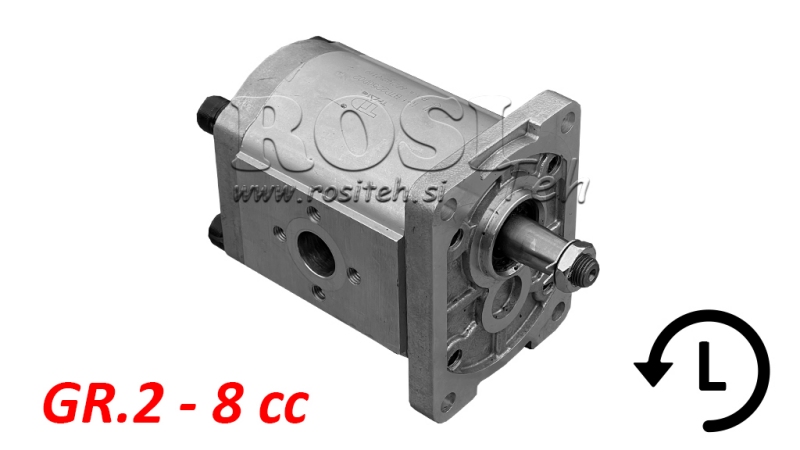 POMPE HYDRAULIQUE GR.2 8 CC GAUCHE - FLANGES